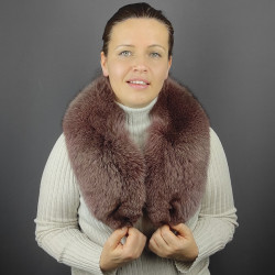 Kožušinový golier / šál / , pravá kožušina , polárna líška farbená