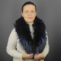 Kožušinový golier , šál , pravá kožušina ,  mývalovec - mýval