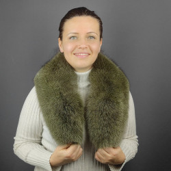 Kožušinový golier / šál / , pravá kožušina , polárna líška farbená
