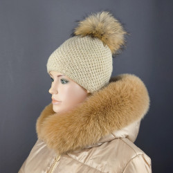 Kožušinový lem na kapucňu , farba čierna , pravá kožušina polárna líška