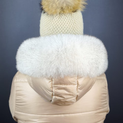 Kožušinový lem na kapucňu , pravá kožušina polárna líška