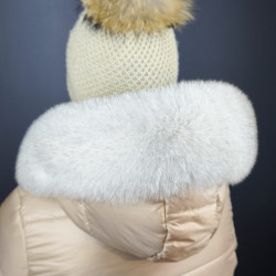 Kožušinový lem na kapucňu , pravá kožušina polárna líška